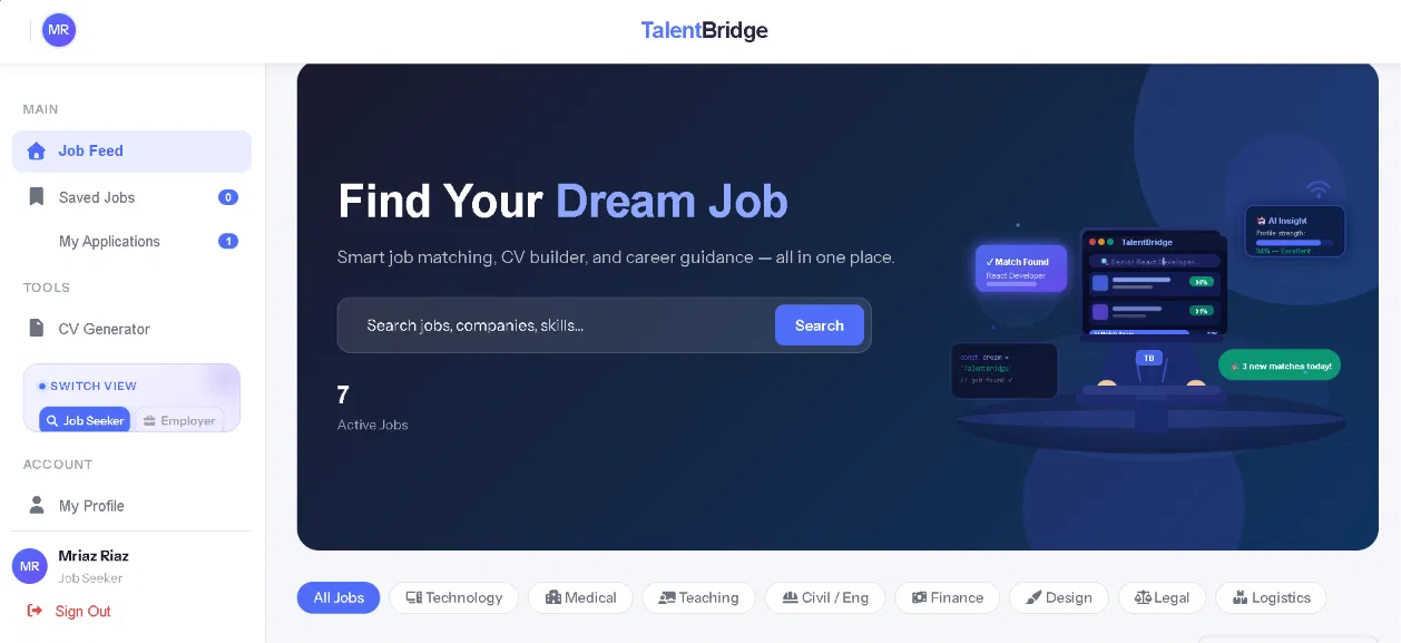 Talent Bridge screenshot